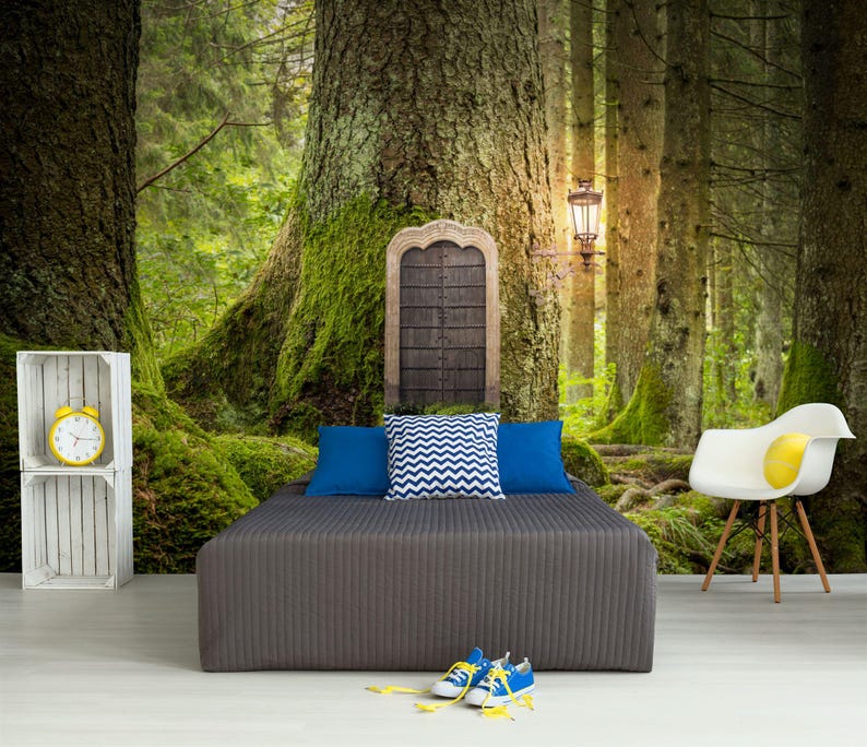 Crate Murrals Tree Gigantic Treehouse Mural, Forest Home Door, Peel and Stick Wallpaper - Etsy