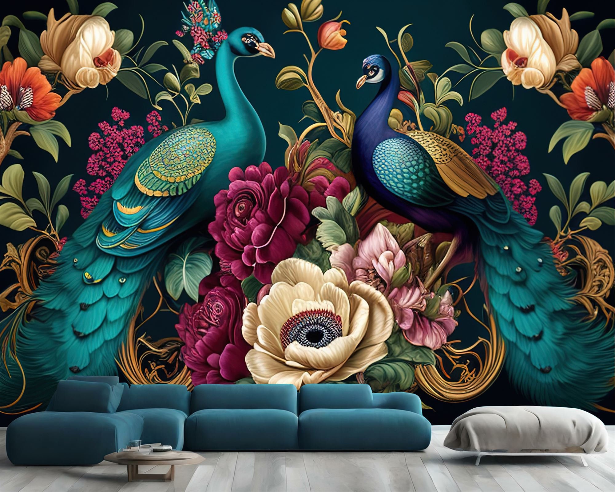 Peacock Wallpaper Peel And Sticknull