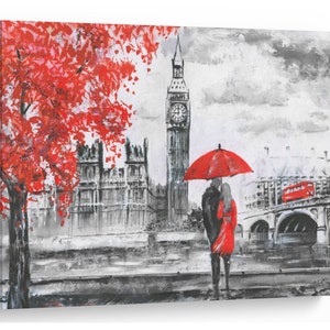 ロンドン ビッグベン 橋 水彩画 イギリス ホームデコレーション ナチュラル キャンバスプリント ウォールアート 絵 ギフトに最適 高品質 ホームウォールアート