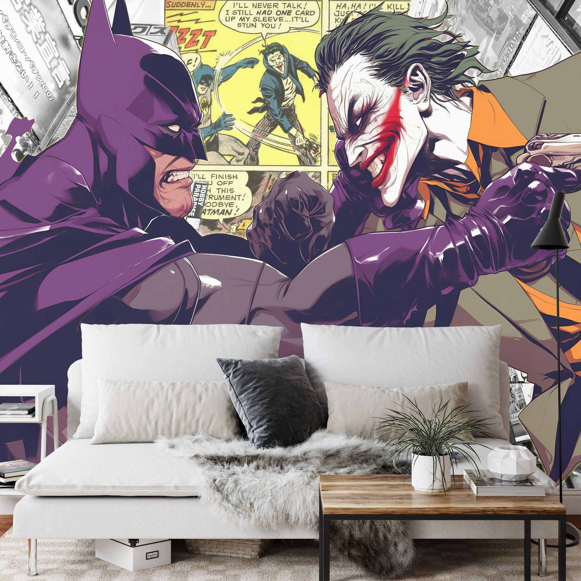 Superhero Comic Wallpaper Mural, Kids Room Decor, Peel and Stick - Etsy