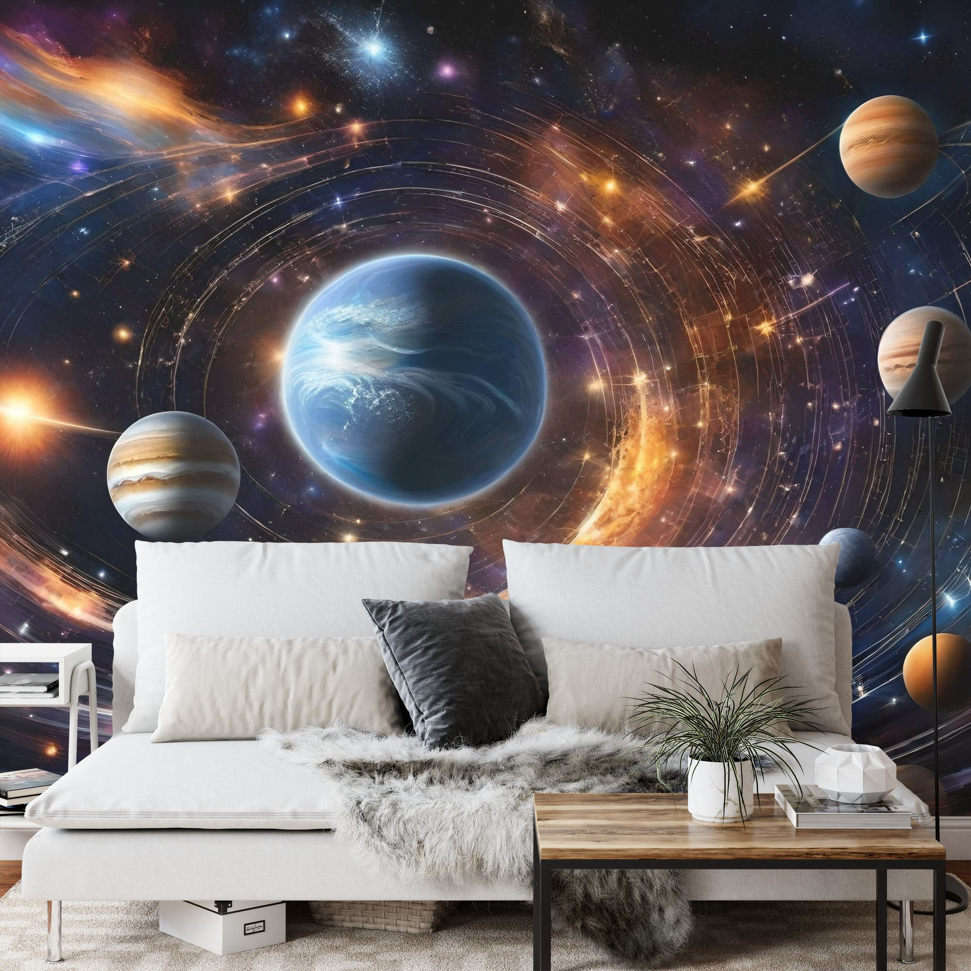 Planetary Solar System Peel and Stick Wall Mural, Kids Room Decor - Etsy