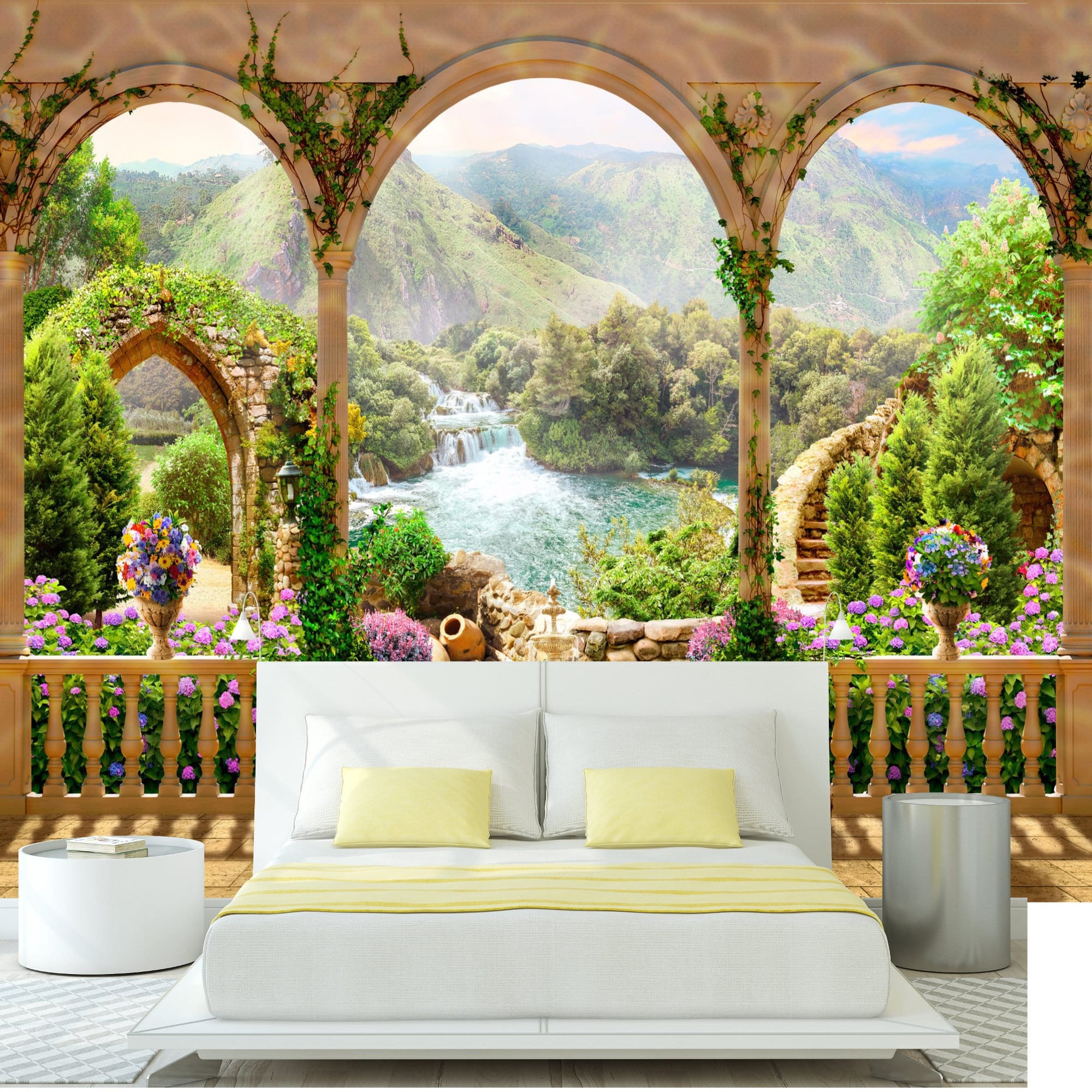 Papier Peint Vinyle 3D Cool River B029 – Déco Murale Pour Monte-escalier, Rivière, Nature