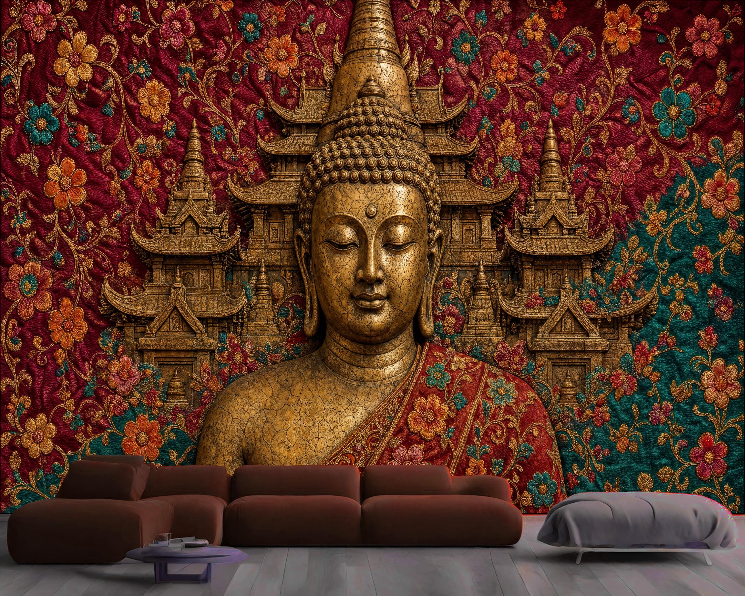 Buddha Wall Mural - Etsy