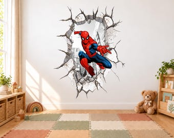 Superhero Kids Room Wall Decal – 3D Sticker, Children's Room Decor