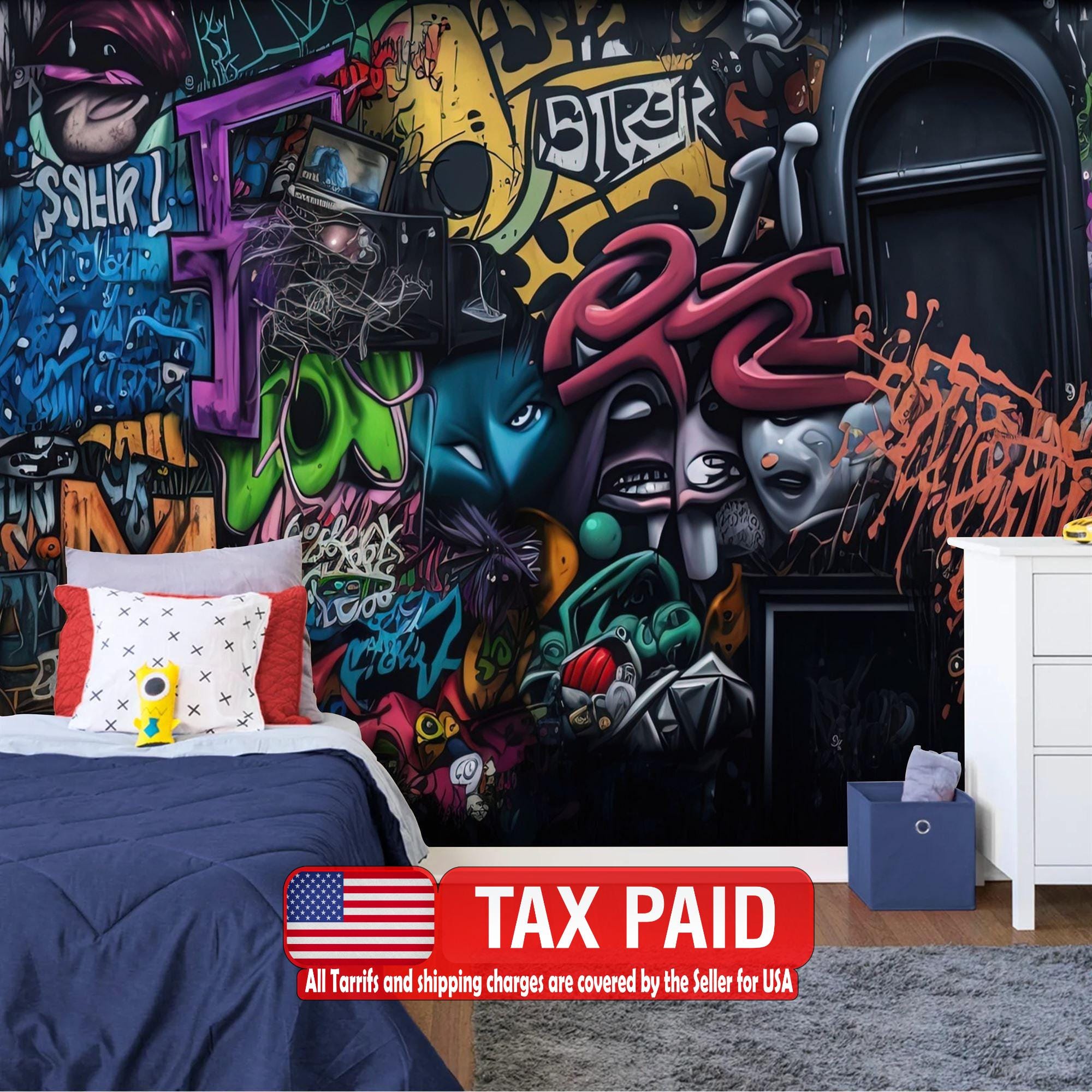 Bedroom Graffiti piece – GraffitiArtist.shop, image size:2000x2000