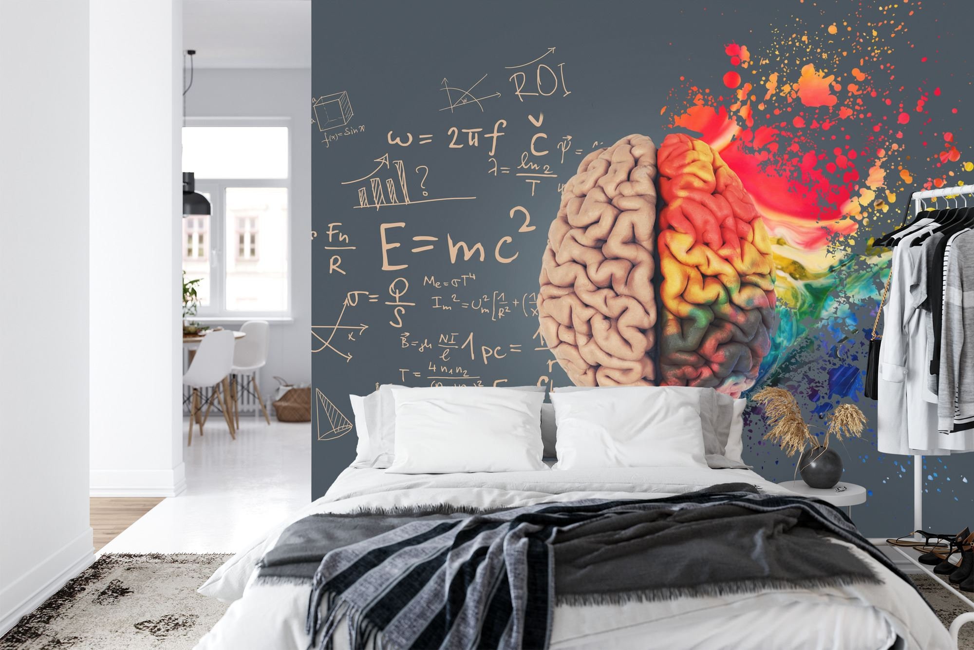 Human Brain Mural, Creative Concept Art Print, Peel and Stick Wallpaper ...