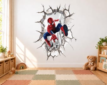 Superhero Kids Room Wall Decal – 3D Sticker, Children's Room Decor