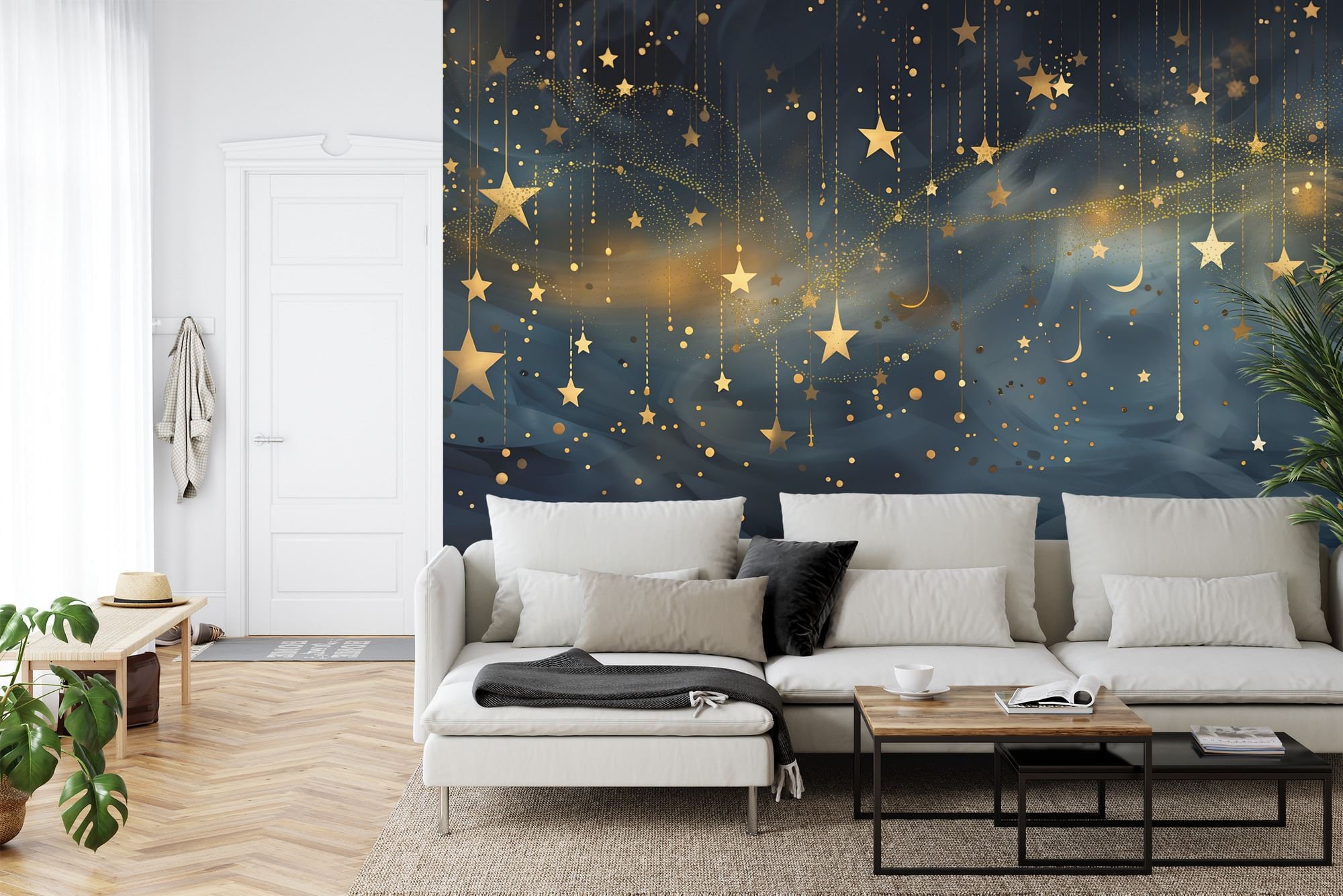 Night Sky Stars Wallpaper Mural, Easy-install Peel and Stick - Etsy