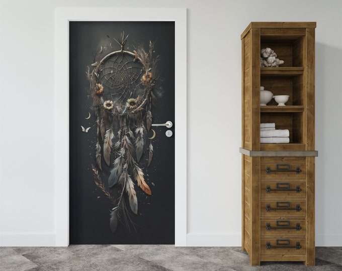 Dream Catcher Wall Sticker Door Covering Removable Peel and Stick Self Adhesive Decals Home - Office, 91cm x 211cm / 35.8 x 83.1 Inches WxH