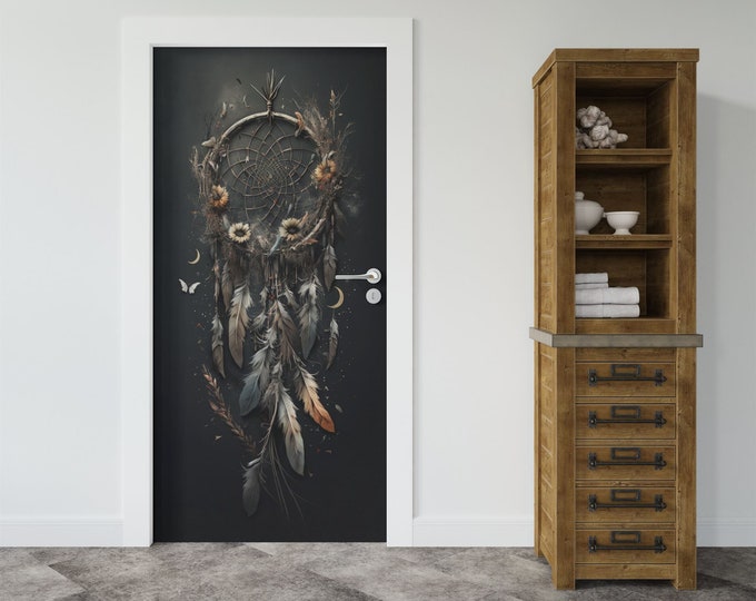 Dream Catcher Wall Sticker Door Covering Removable Peel and Stick Self Adhesive Decals Home - Office, 91cm x 211cm / 35.8 x 83.1 Inches WxH