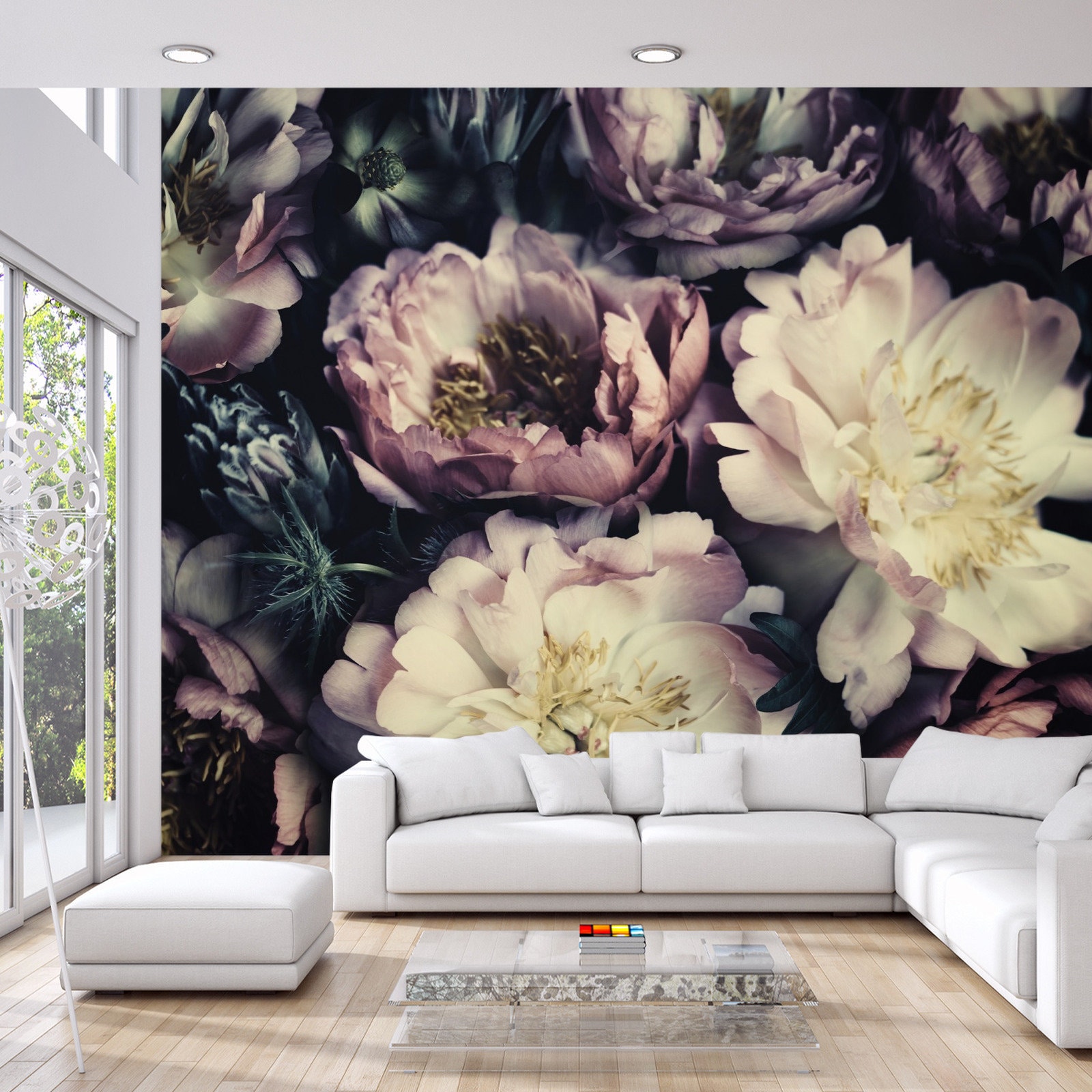 Vintage Peonies Wallpaper Mural, Easy-install Peel & Stick - Etsy