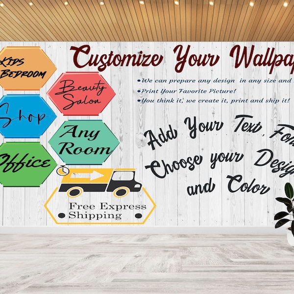 Custom Wallpaper, Custom Wall Mural, Customized Wallpaper, Customized Wall Mural, Custom made Wallpaper Mural, Custom Order