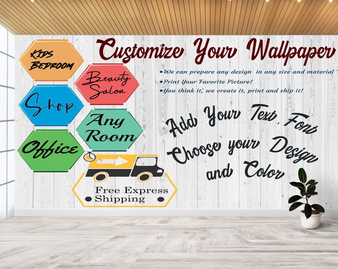 Custom Wallpaper, Custom Wall Mural, Customized Wallpaper, Customized Wall Mural, Custom made Wallpaper Mural, Custom Order