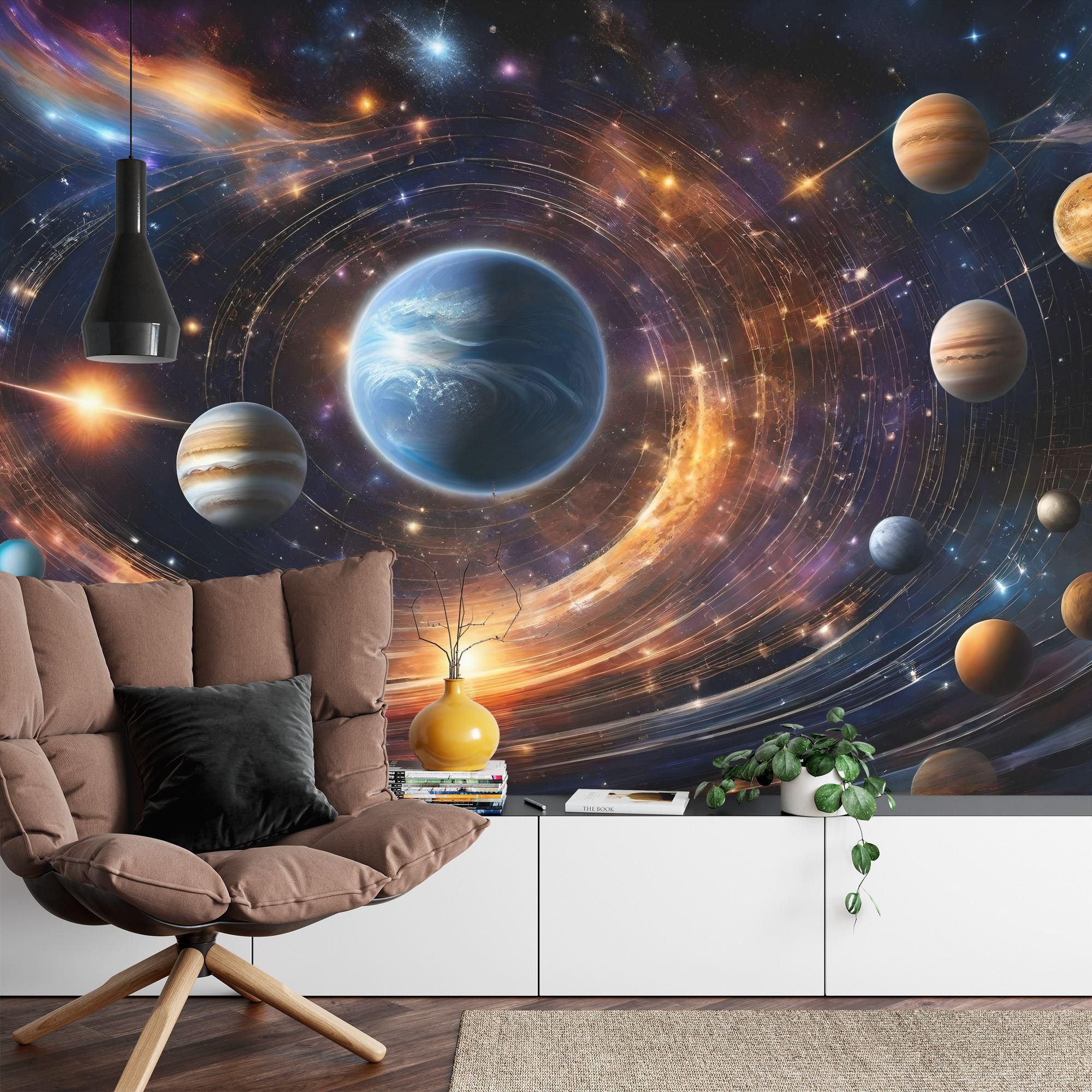 Planetary Solar System Peel and Stick Wall Mural, Kids Room Decor - Etsy