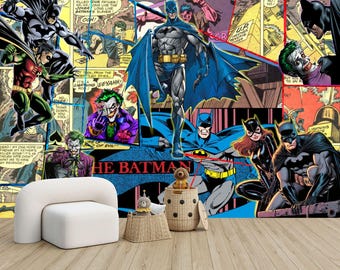 Superhero Comic Wallpaper Signatur Vlies (Nicht selbstklebend) Extra Dick - Schneller Versand