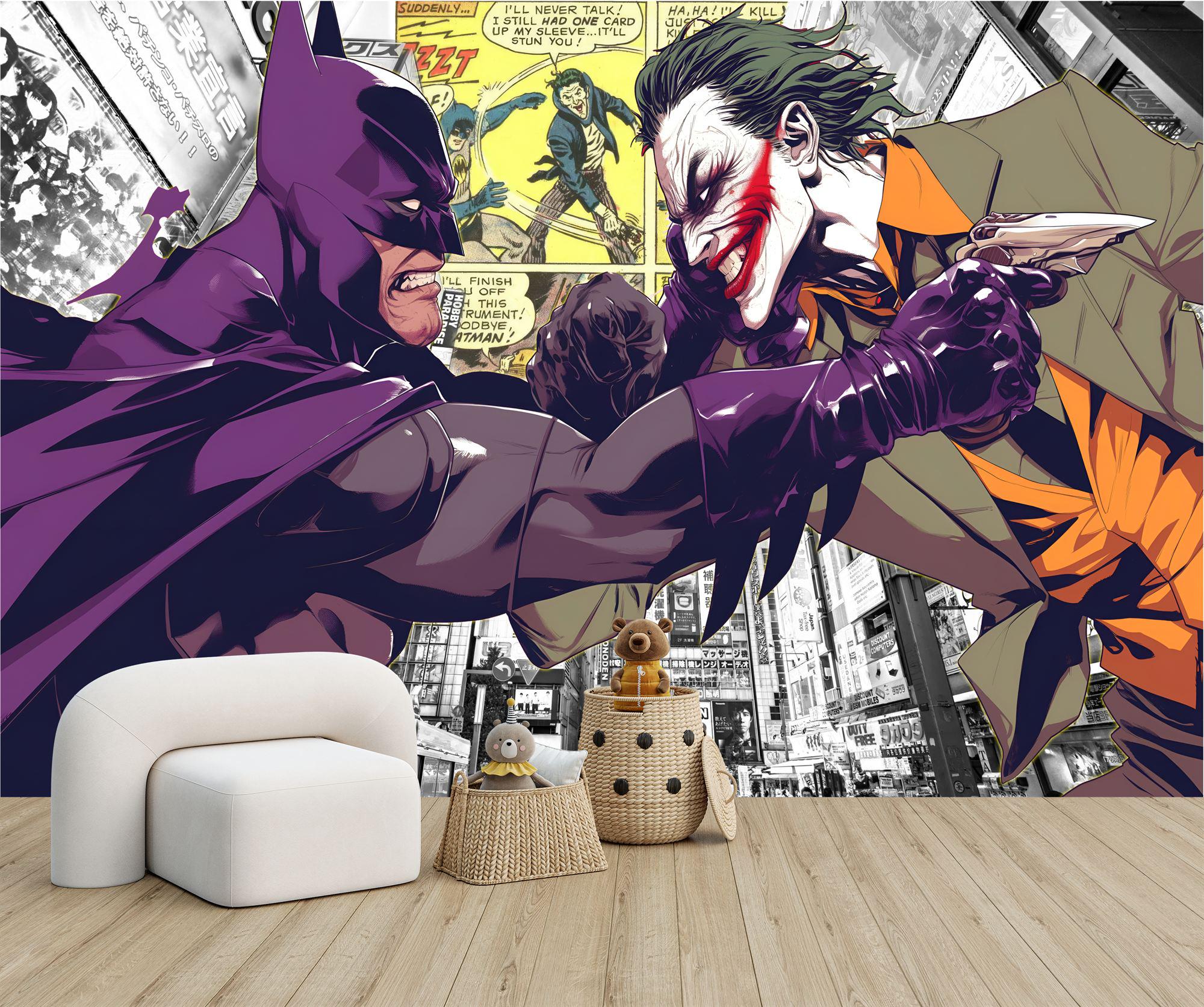 Superhero Comic Wallpaper Mural, Kids Room Decor, Peel and Stick - Etsy