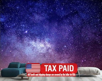Galaxy Stars Space Mural, Peel and Stick Wallpaper