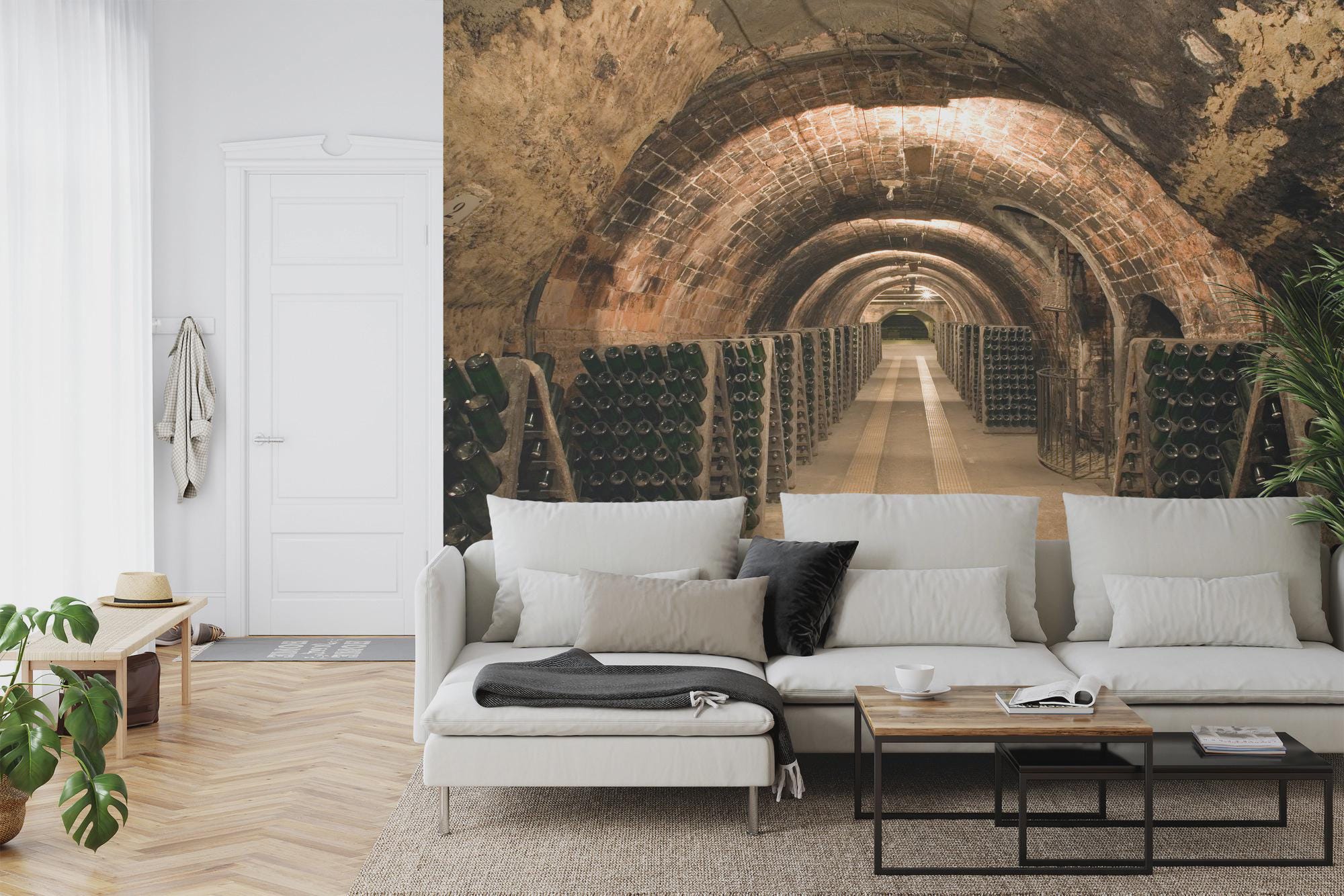 Wine Cellar Vault, Wine Room Decor Wallpaper Mural, Peel and Stick ...