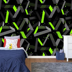 Gaming Room Game Playing Kids Room Decor Gift, Art Print Photomural Wallpaper Mural Easy-Install Removeable Peel and Stick Large Wall Decal