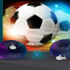 Football Soccer Kids Room Art Illustration Digital Paiting Sticker Gift For Kids Wall Sticker Removable Peel & Stick High-Quality Washable