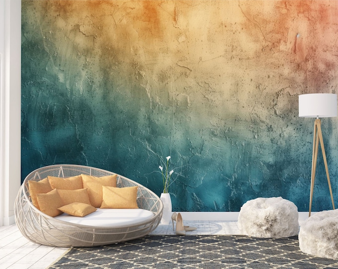 Dark Green Lime Gradient Ombre Grunge Gift, Art Print Photomural Wallpaper Mural Easy-Install Removeable Peel and Stick Large Wall Decal Art