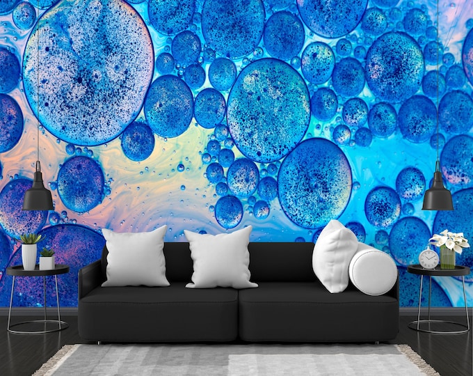 Human body cells under microscope, Gift, Art Print Photomural Wallpaper Mural Easy-Install Removeable Peel and Stick Large Photo Wall Decal