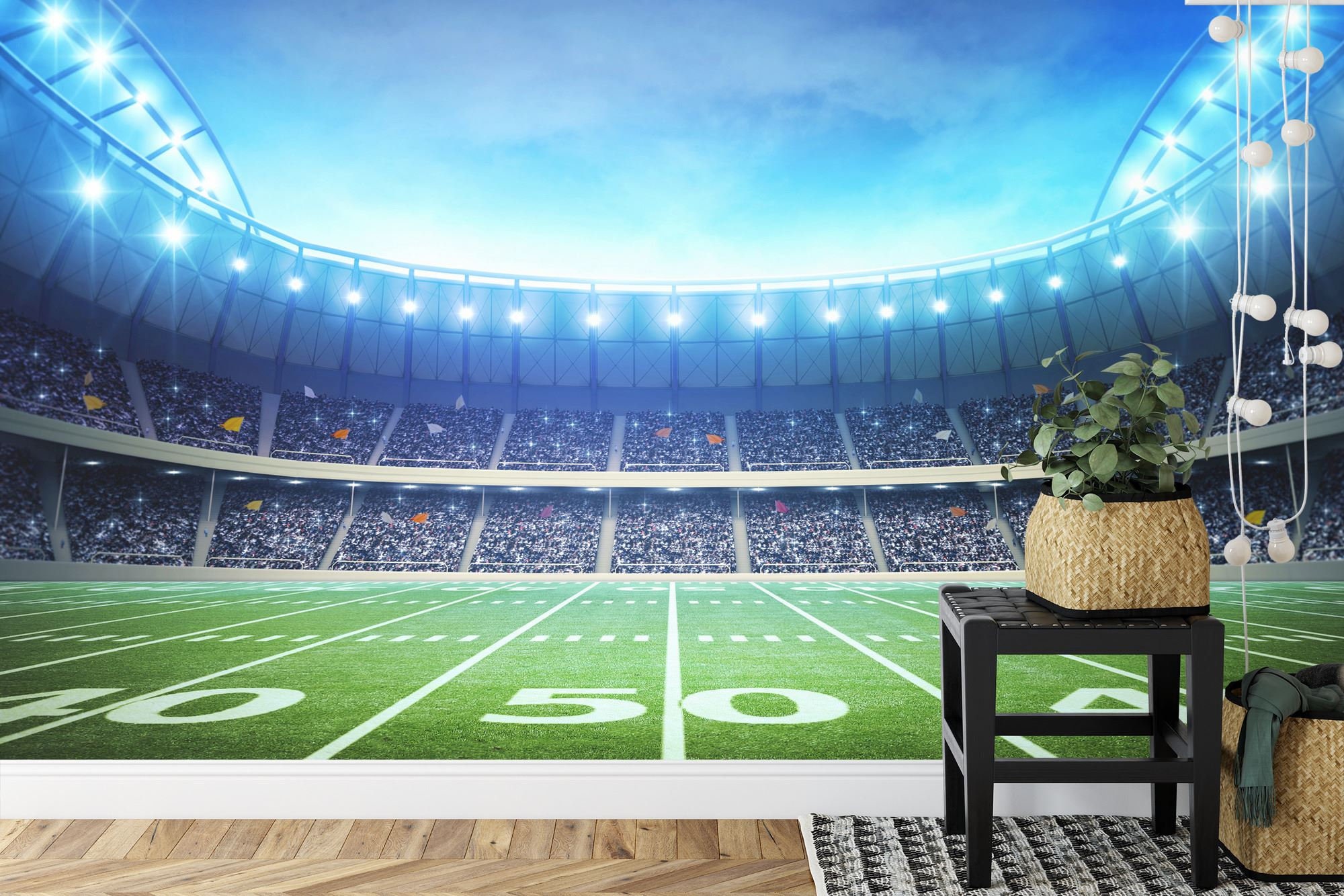 American Football, Stadium, Gift for Kids Art Print Photomural