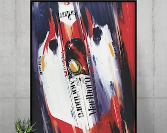 Ayrton Senna Poster Formula 1 Wall Art Ayrton Senna Sim Racing Decor F1 Poster Ayrton Senna Fan Decor F1 Wall Art