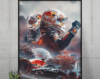 Max Verstappen Poster Formula 1 Wall Art Max Verstappen Sim Racing Decor F1 Poster Max Vestappen Fan Decor F1 Wall Art