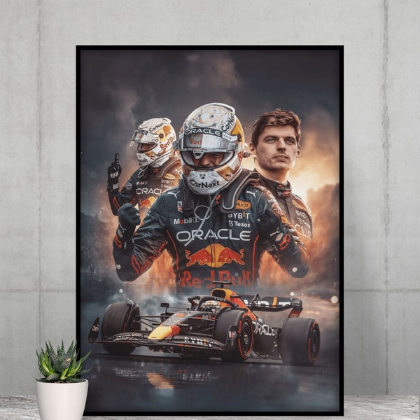 Max Verstappen Poster Formula 1 Wall Art Max Verstappen Sim Racing Decor F1 Poster Max Vestappen Fan Decor F1 Wall Art