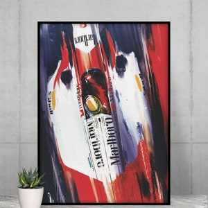 Ayrton Senna Poster Formula 1 Wall Art Ayrton Senna Sim Racing Decor F1 Poster Ayrton Senna Fan Decor F1 Wall Art