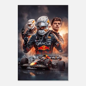 Póster de Max Verstappen, arte mural de Fórmula 1, decoración de simulación de carreras de Max Verstappen, póster de F1, decoración de Max Vestappen para fans, arte mural de F1.