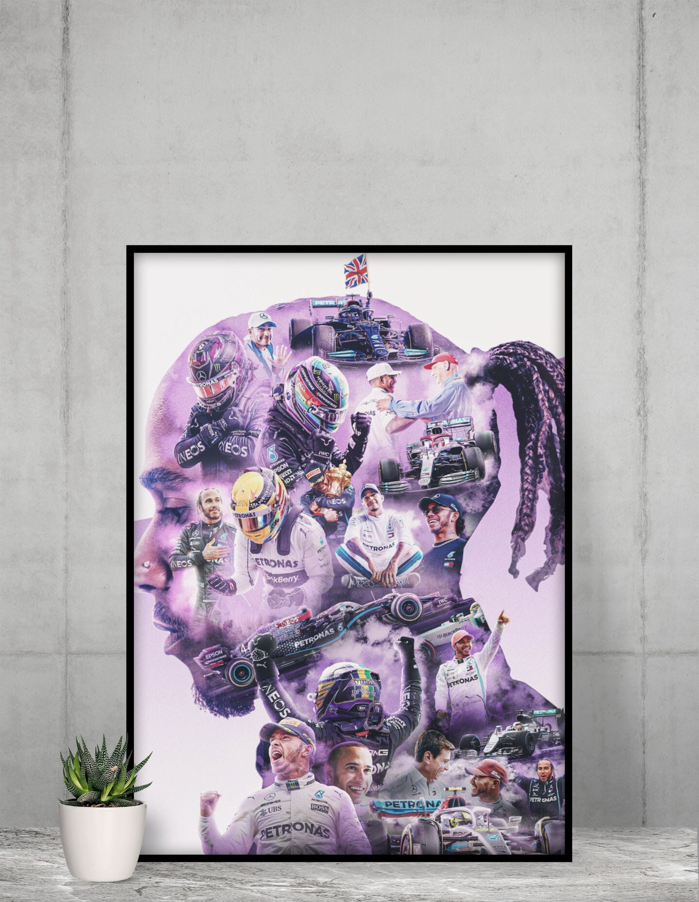 Lewis Hamilton Poster Formula 1 Wall Art Lewis Hamilton Sim Racing Decor F1 Poster Lewis Hamilton Fan Decor F1 Wall Art