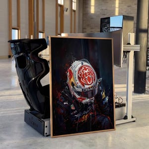 Huangchen Wereldkampioen Poster F1 Racing Driver Max Verstappen Canvas Art Poster en Wall Art Afdrukken Moderne familie slaapkamer Decor Posters 16x24inch (40x60cm) : Huangchen