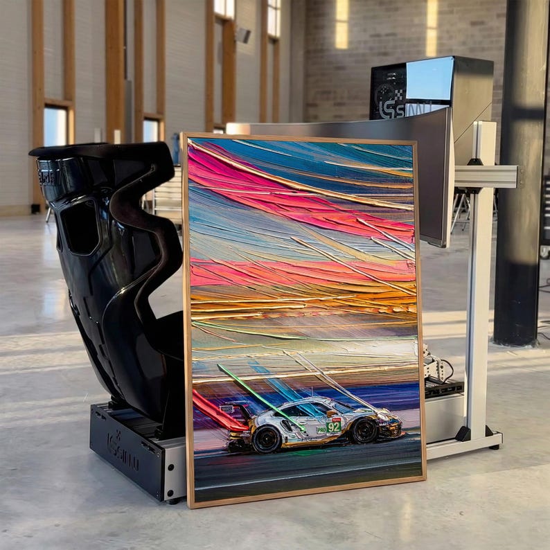 Gt Racing Poster Porsche 911 RSR Endurance Race Car Print | Le Mans GT Racing Poster ...