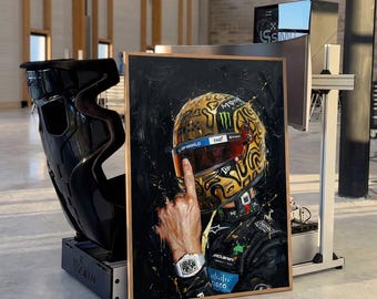 Póster de Lando Norris / Campeón del Mundo 2025 / Campeonato de Fórmula 1 / McLaren Racing / LN4