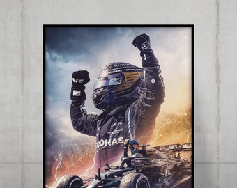 Lewis Hamilton Poster Formula 1 Wall Art Lewis Hamilton Sim Racing Decor F1 Poster Lewis Hamilton Fan Decor F1 Wall Art