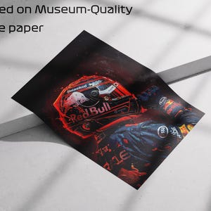 Max Verstappen Poster | Red Bull Racing | F1 Wall Art | Formula 1 Print | Motorsport Oil Painting Print image 6