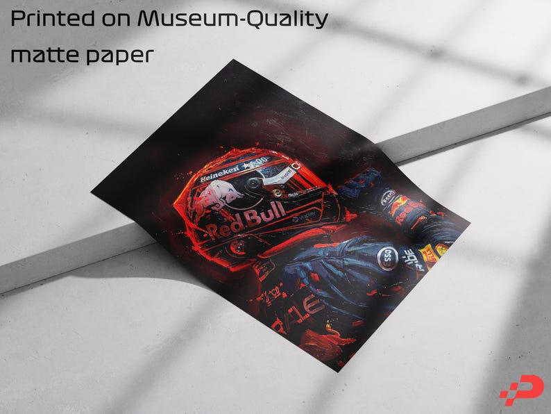 Max Verstappen Poster | Red Bull Racing | F1 Wall Art | Formula 1 Print | Motorsport Oil Painting Print image 6