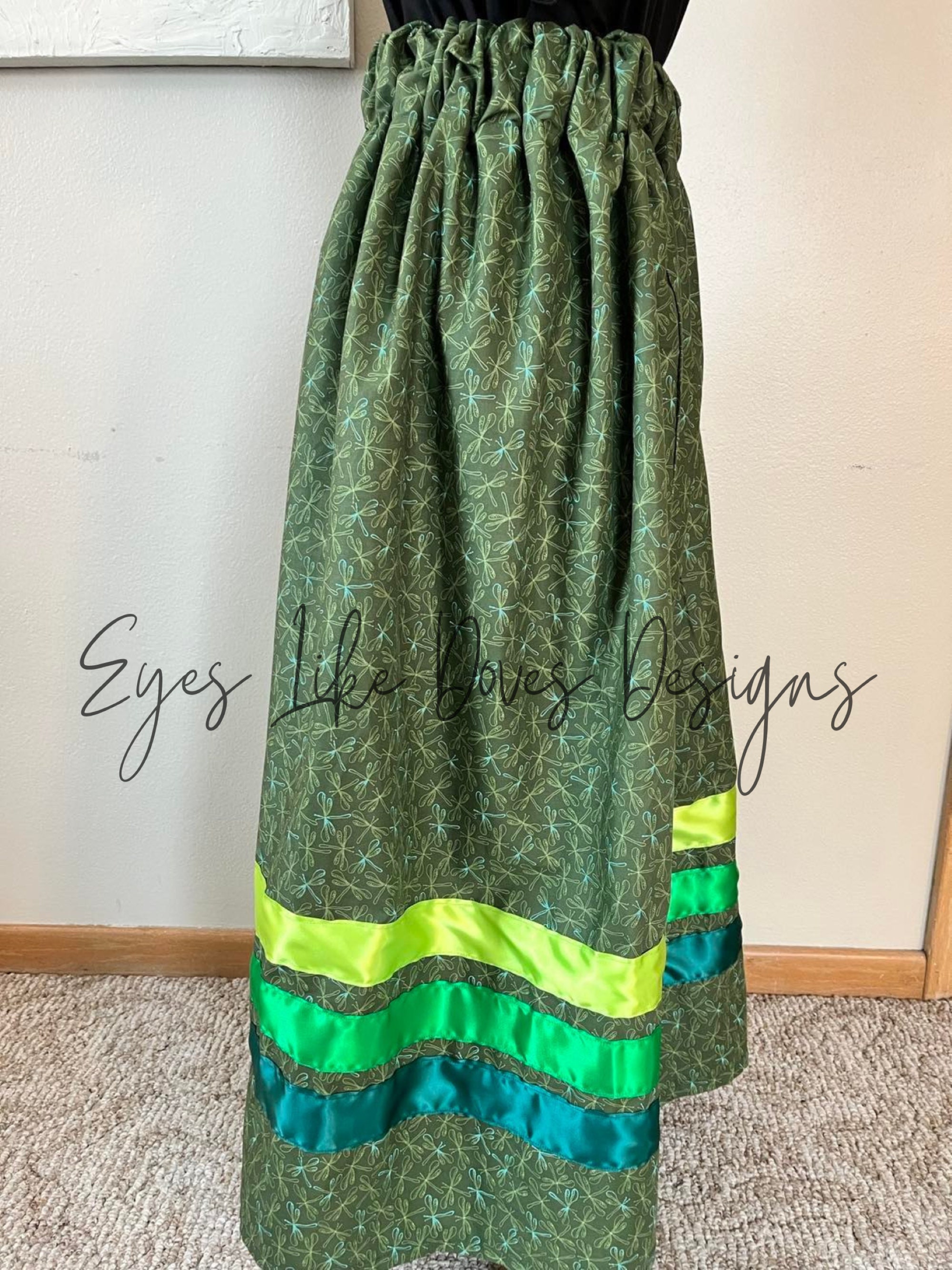 【Ameri VINTAGE】RIBBON EMBROIDERY SKIRT Lace Overlay Ribbon Skirt | Floral Lace Ribbon Skirt