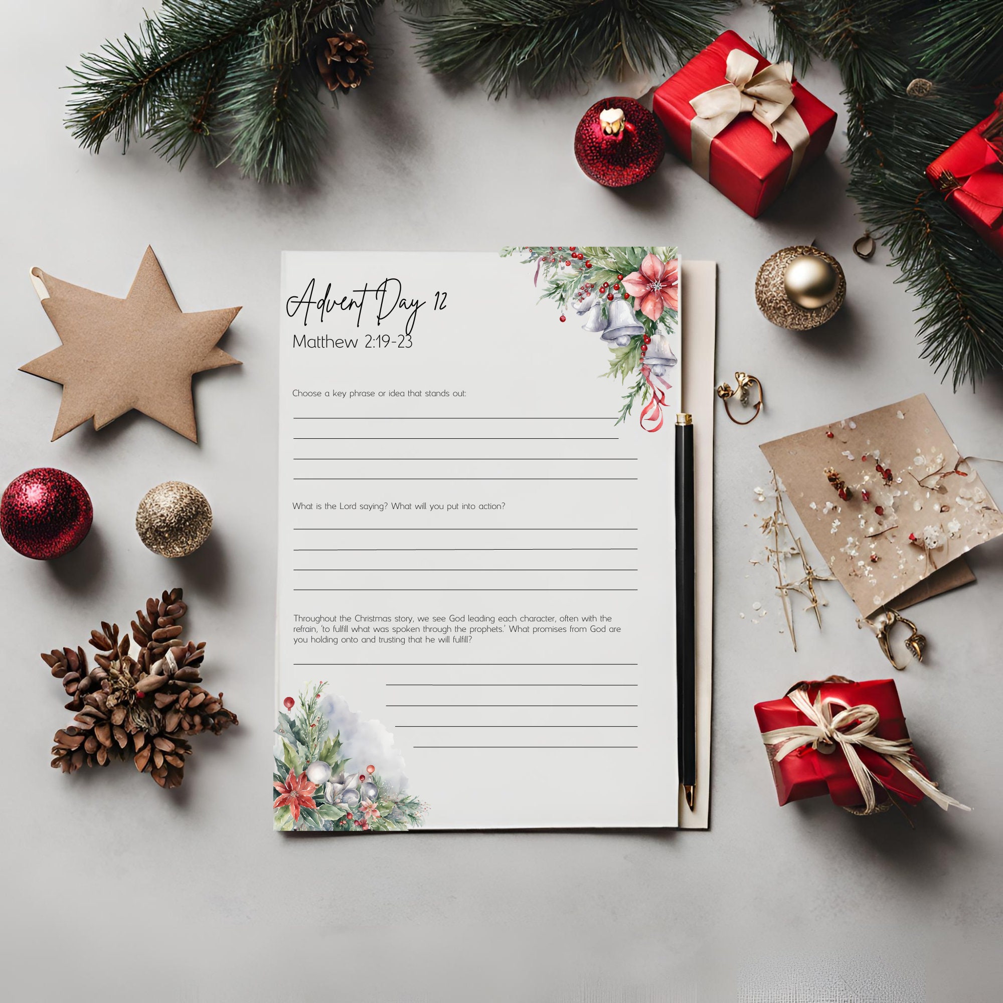28 Day Advent Journal | Printable Journal | Advent Calendar | Journal ...