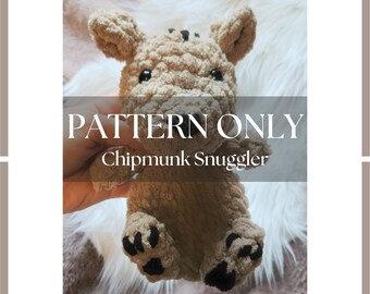 Chipmunk Snuggler Crochet MOTIF SEULEMENT