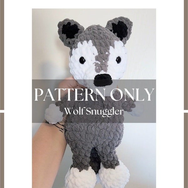 Wolf Snuggler Crochet PATTERN ONLY