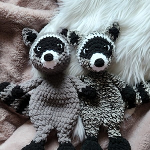 Handgemaakte gehaakte knuffelbeer met wasbeer – Schattig knuffeldier