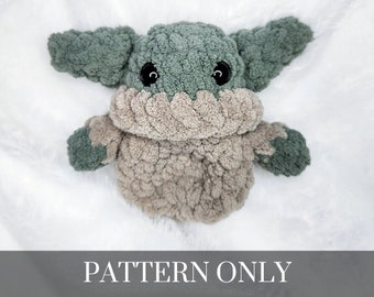 MINI Green Alien Snuggler PATTERN ONLY