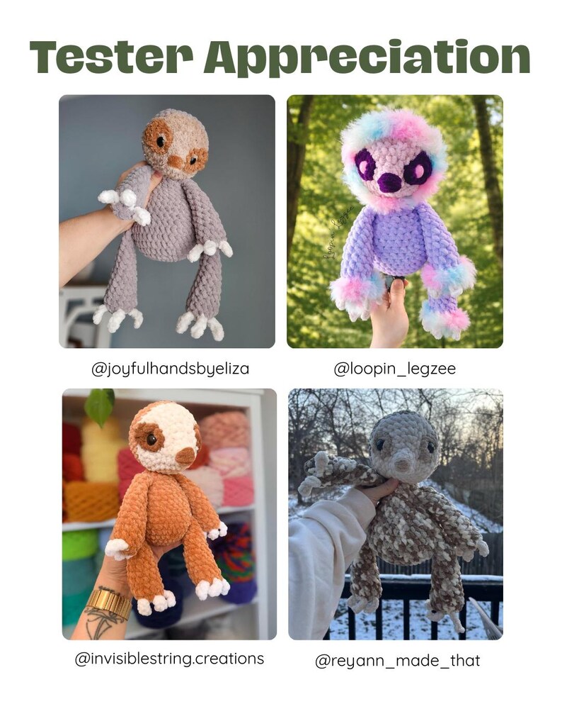 Crochet Sloth Pattern – DIY Amigurumi Plush Fundraiser - Etsy