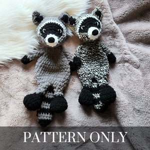 Crochet Raccoon Snuggler PATTERN ONLY - DIY Amigurumi Raccoon Comforter