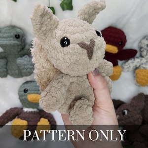Spring Mini: Squirrel Crochet PATTERN ONLY