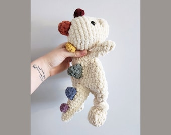 Custom Dinosaur Snuggler Crocheted - Personalized Handmade Comfort