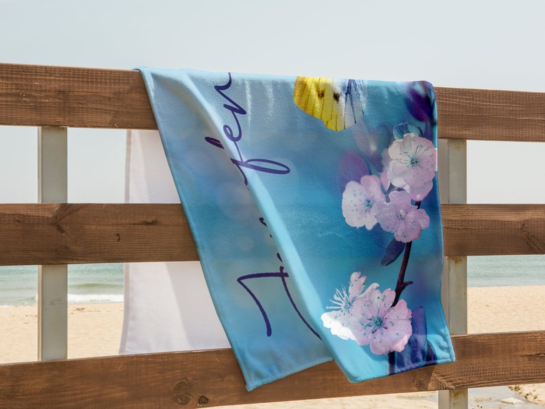 Hoomall Personalized Beach Towel - 23"x47" Microfiber Quick-Dry With Custom Name 10 thumbnail image